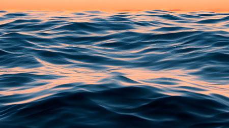 Blue sea water surface with ripples. 3d render illustration.の素材