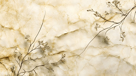 dry branch on the sandstone texture background for design and decoration.の素材