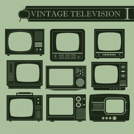 Vintage television Iのイラスト素材