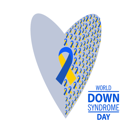 Down syndrome illustration, white background.のイラスト素材