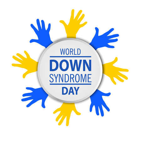 Down syndrome illustration, white background.のイラスト素材