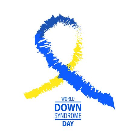 Down syndrome illustration, white background.のイラスト素材