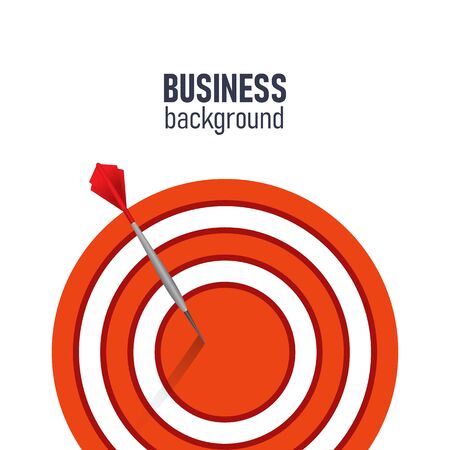 Dart hitting a target. Accurate hit on target. Vector illustration.のイラスト素材