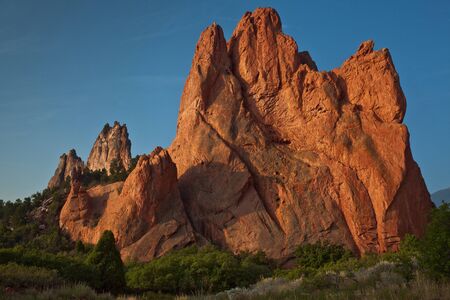 Early morning light at Garden of the Gods, in Colorado Springs の写真素材