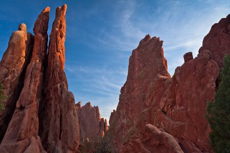 One of the many beautiful rock formations located in Garden of the Gods  Just recently, the park was designated as a Great American Public Place of 2011 by the American Planning Associationの写真素材
