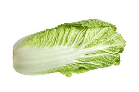 Chinese cabbage isolated on the white backgroundの写真素材