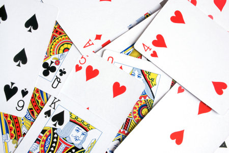 Playing cards, for backgrounds or texturesのeditorial素材