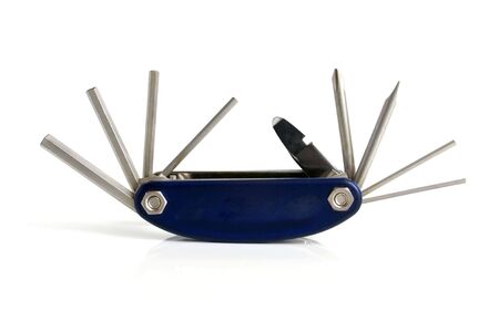 Allen keys for bicycle on a white background
