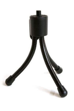 Tiny tripod on the white backgroundの写真素材