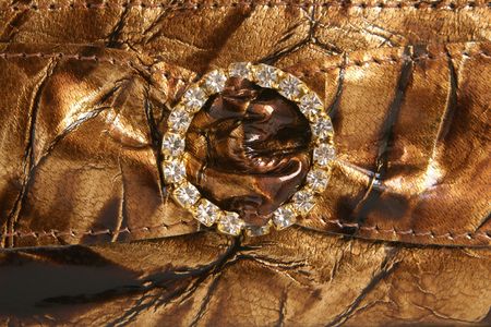 Natural leather with decoration, for backgrounds or texturesの写真素材