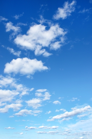 Blue sky with clouds, for backgrounds or textures