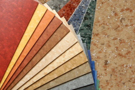 The samples of collection natural linoleum