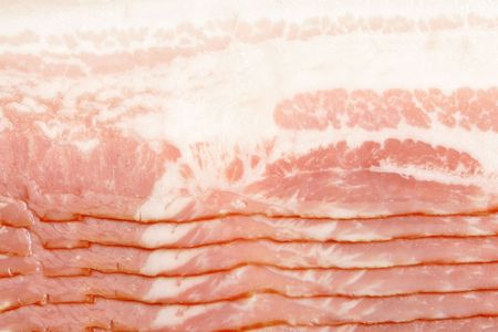 Close-up of bacon, for backgrounds or texturesの写真素材