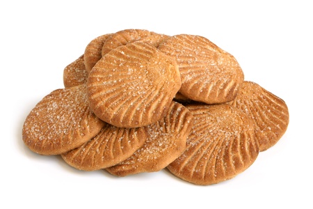 Sugar cookies on a white backgroundの写真素材
