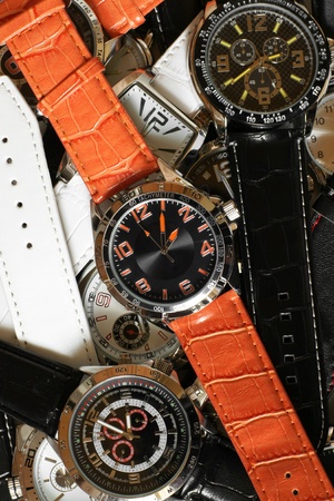 Wristwatches, for backgrounds or texturesの写真素材