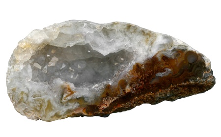 Mineral agate isolated on a white background