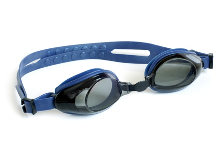 Glasses for swimming on a white background