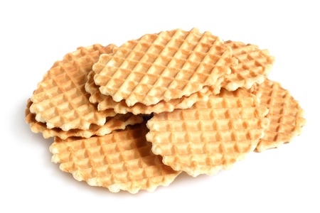 Wafers on a white backgroundの写真素材