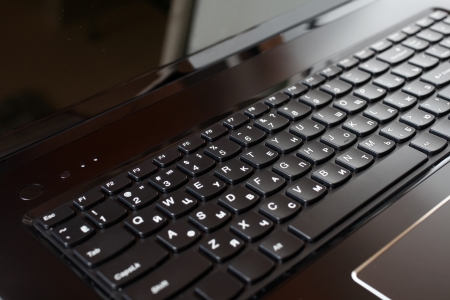 Laptop keyboard, a horizontal picture の写真素材