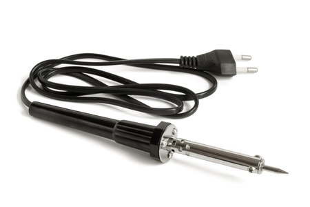 Soldering iron on a white background 