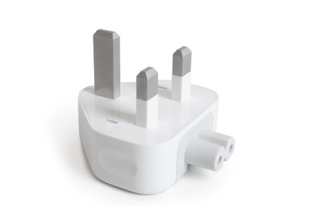 Electrical adapter on a white background