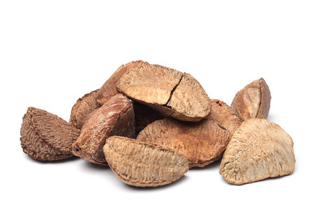 Brazil nuts on white 