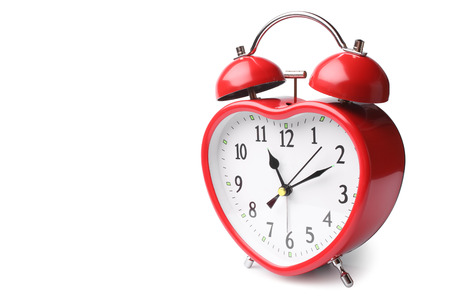 Alarm clock on white background