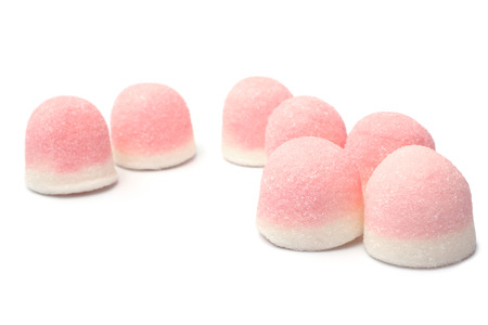 Sweet candies on white backgroundの写真素材