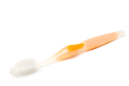 Tooth-brush on white backgroundの写真素材