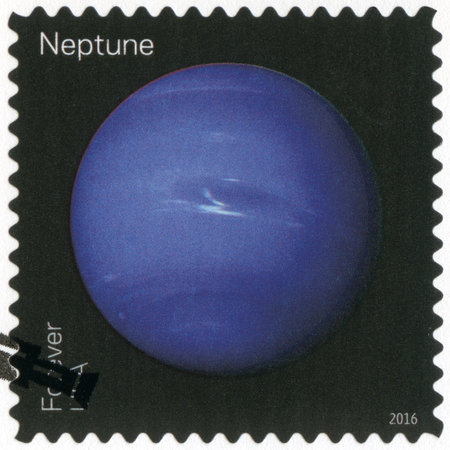 UNITED STATES OF AMERICA - CIRCA 2016: A stamp printed in USA shows The Neptune, series Views of Our...