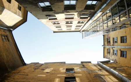 Old district of St.Petersburg, Russiaの写真素材