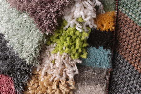 Samples of collection carpet, for backgrounds or texturesの写真素材