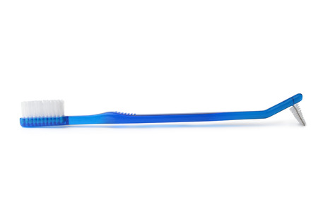Braces toothbrush on white backgroundの写真素材