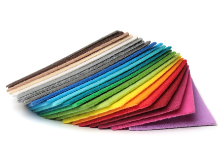 Samples of collection carpet on white backgroundの写真素材