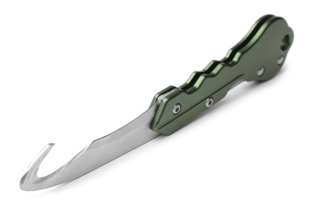 Hook knife on white backgroundの写真素材