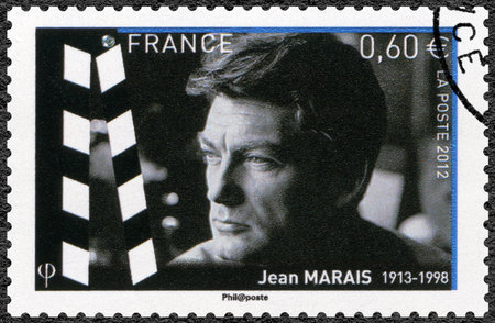 PARIS, FRANCE - OCTOBER 19, 2012: A stamp printed in France shows Jean Alfred Villain Marais...