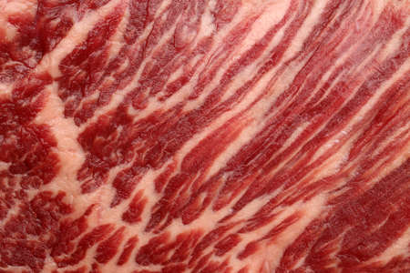 Fresh raw marbled beef meat, for backgrounds or texturesの写真素材