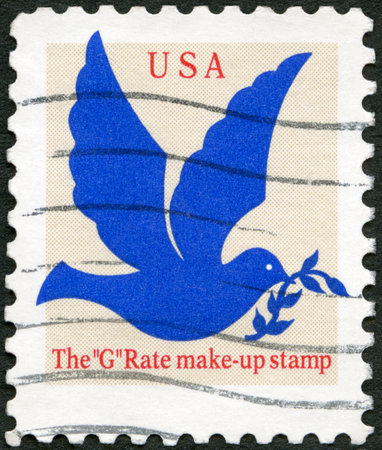 USA - CIRCA 1994: A stamp printed in USA shows dove, circa 1994のeditorial素材