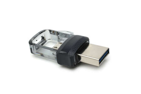 USB Flash Drive on white background