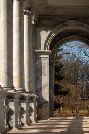 Marble Bridge in Catherine Park, Tsarskoye Selo (Pushkin), Russiaの写真素材