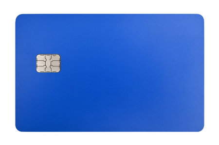 Plastic bank credit card isolated on white backgroundの写真素材