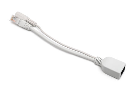 Power and Data Adapter Over Ethernet on white background