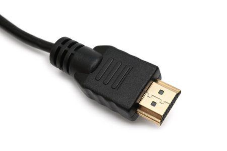 HDMI cable on white background