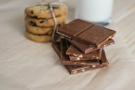 chocolate chip cookieの写真素材