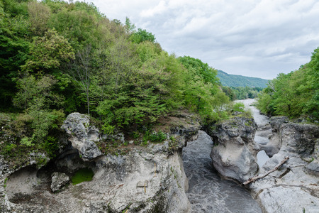 river in the mountainの写真素材