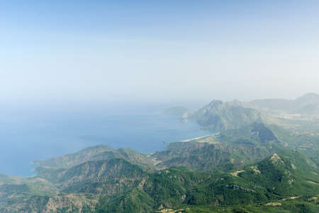 mountains and the seaの写真素材