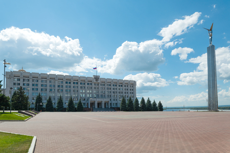house of the government of Samara region on the square fameのeditorial素材