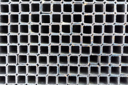 Metal profile tube of square cross section in a package