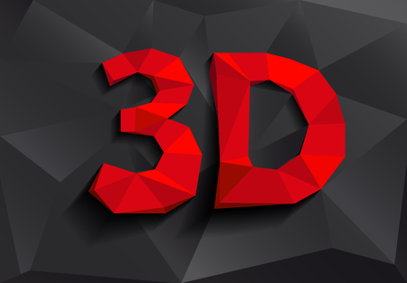 illustration of 3D word written in red colorのイラスト素材