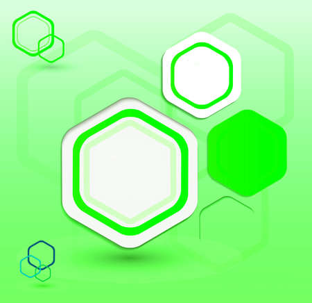 Abstract yellow background with hexagonの写真素材